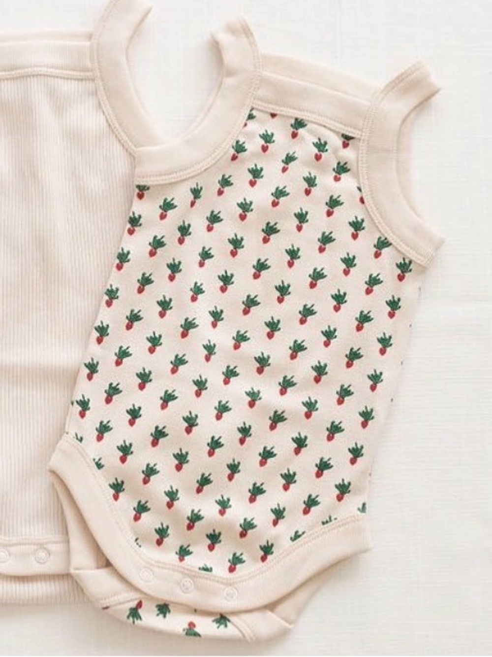Fin + Vince Radish Print Bodysuit 3-6M EUC